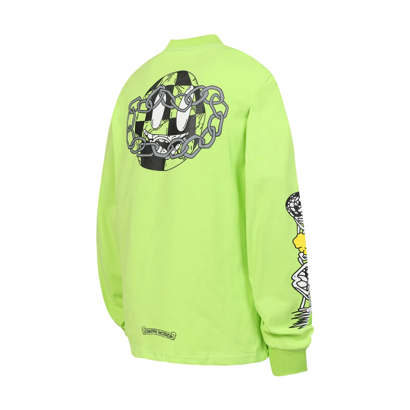 P160 Cross-border model, please do not place an order if you are looking for quality - Chrome Hearts/Chrome Hearts Sanskrit graffiti printed popular long-sleeved T-shirt - High weight, high density and high quality. The wool is soft, delicate and skin-friendly. Soft and silky to the touch. It has excellent warmth and skin-friendly properties. - Custom-woven and custom-dyed, no color difference, no matter the fabric or workmanship details. Overwhelms the ordinary version on the market -Colour: fluorescent green -Size: S M L XL